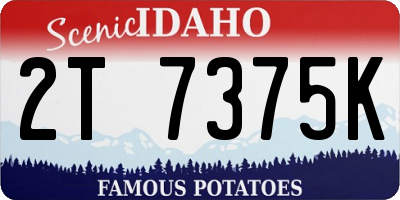 ID license plate 2T7375K