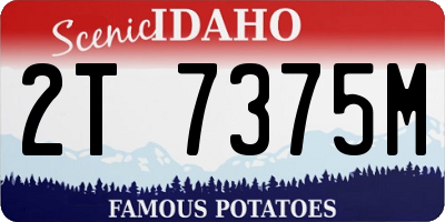 ID license plate 2T7375M