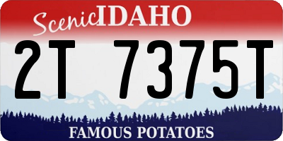 ID license plate 2T7375T