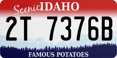 ID license plate 2T7376B