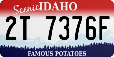 ID license plate 2T7376F