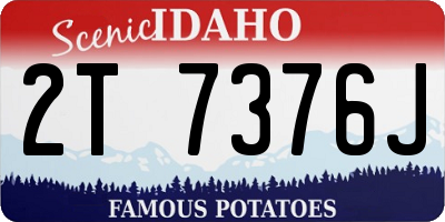 ID license plate 2T7376J