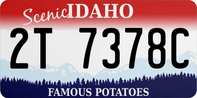ID license plate 2T7378C