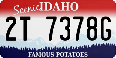 ID license plate 2T7378G