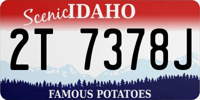 ID license plate 2T7378J