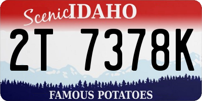 ID license plate 2T7378K