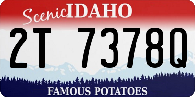 ID license plate 2T7378Q
