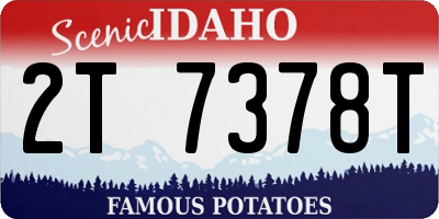ID license plate 2T7378T