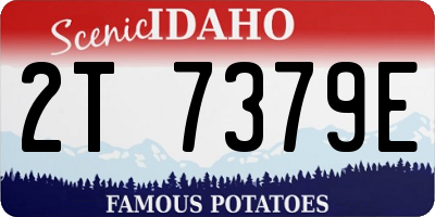 ID license plate 2T7379E