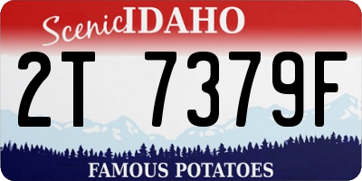 ID license plate 2T7379F