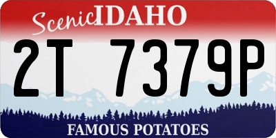 ID license plate 2T7379P