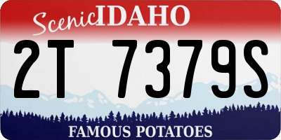 ID license plate 2T7379S