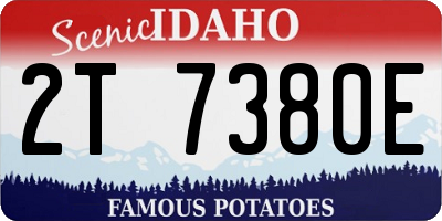 ID license plate 2T7380E