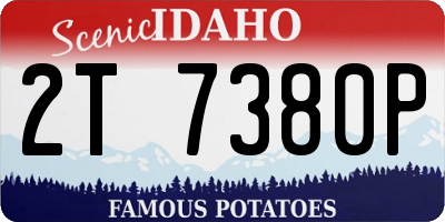 ID license plate 2T7380P