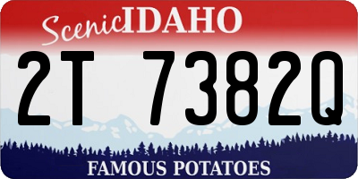 ID license plate 2T7382Q