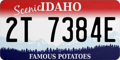 ID license plate 2T7384E
