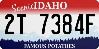 ID license plate 2T7384F