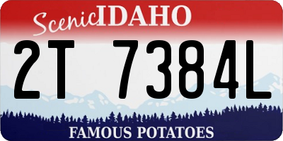 ID license plate 2T7384L
