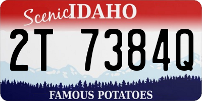 ID license plate 2T7384Q