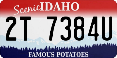 ID license plate 2T7384U