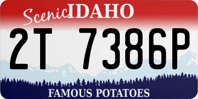 ID license plate 2T7386P