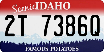 ID license plate 2T7386Q