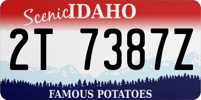 ID license plate 2T7387Z