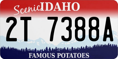ID license plate 2T7388A