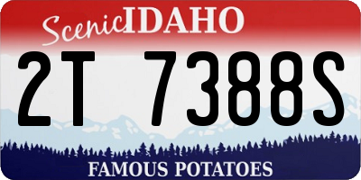 ID license plate 2T7388S