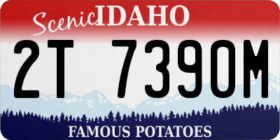 ID license plate 2T7390M