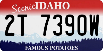 ID license plate 2T7390W