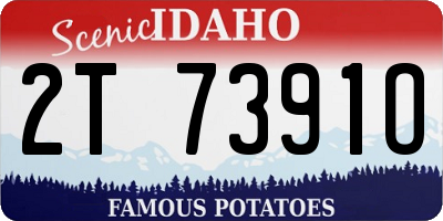 ID license plate 2T7391O