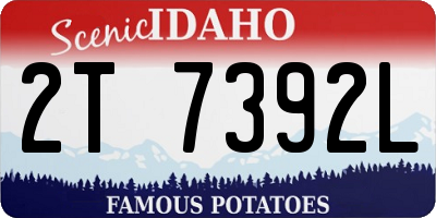ID license plate 2T7392L