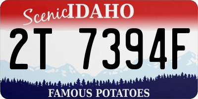 ID license plate 2T7394F