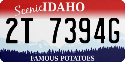 ID license plate 2T7394G