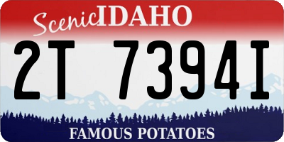 ID license plate 2T7394I