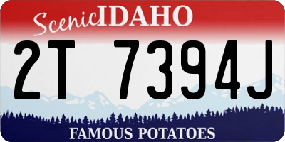 ID license plate 2T7394J