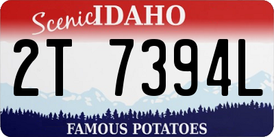 ID license plate 2T7394L