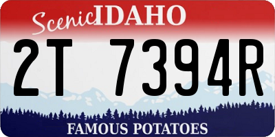 ID license plate 2T7394R