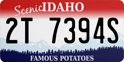 ID license plate 2T7394S