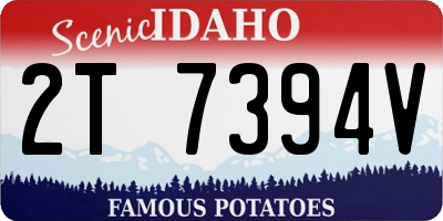 ID license plate 2T7394V