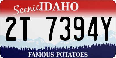 ID license plate 2T7394Y