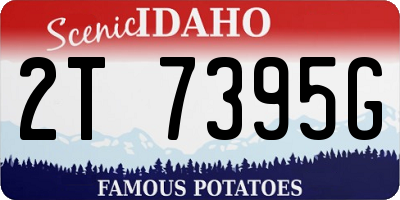 ID license plate 2T7395G