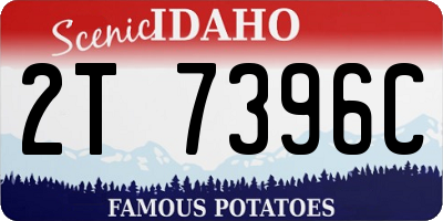 ID license plate 2T7396C