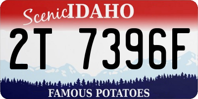 ID license plate 2T7396F