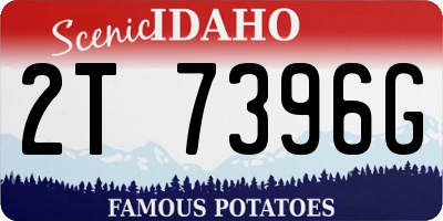 ID license plate 2T7396G