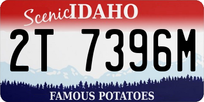 ID license plate 2T7396M