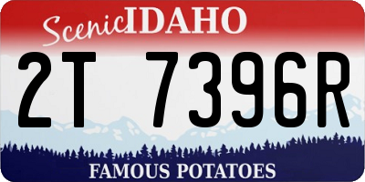ID license plate 2T7396R
