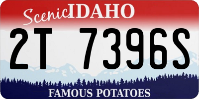 ID license plate 2T7396S