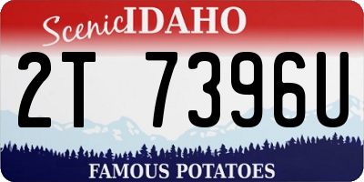 ID license plate 2T7396U